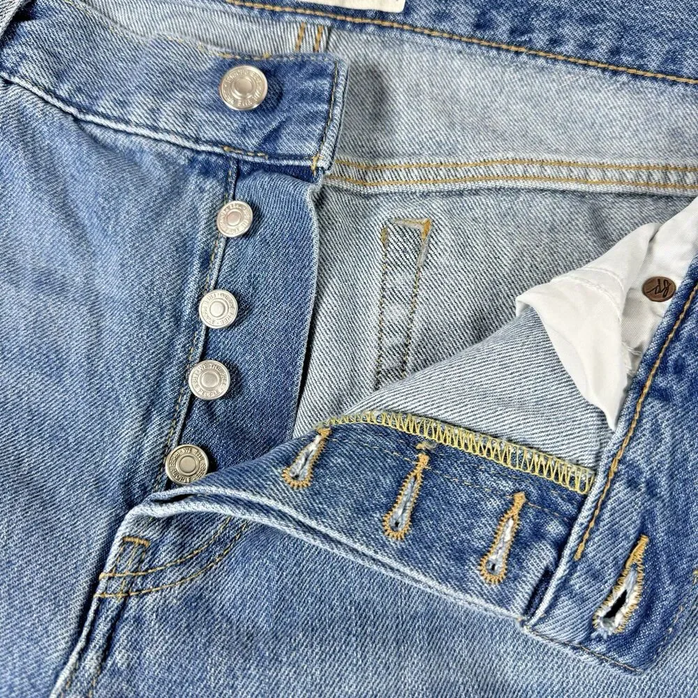 We The Free‎ by Free People Womens Jeans Size 29 Blue Distressed Ripped Raw Hem